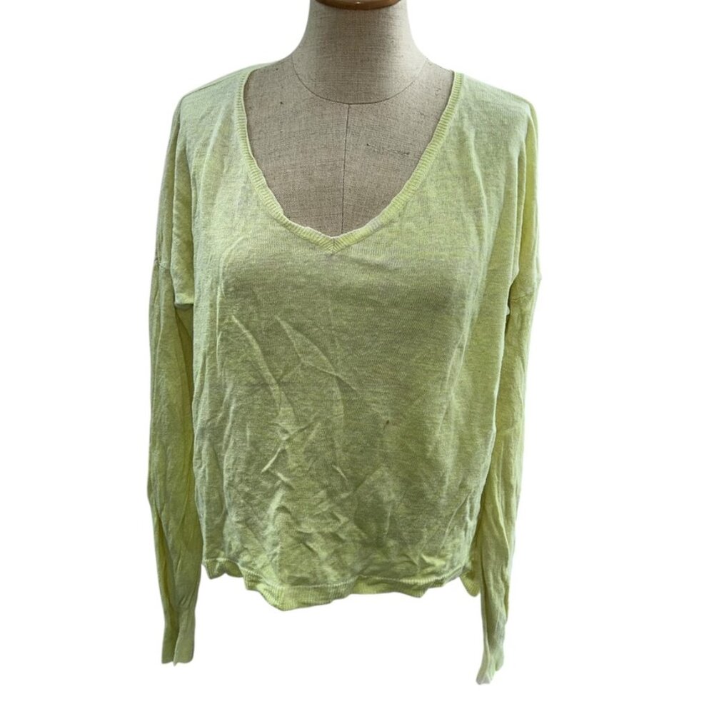 POLO Ralph Lauren citrus yellow/green linen sweater S